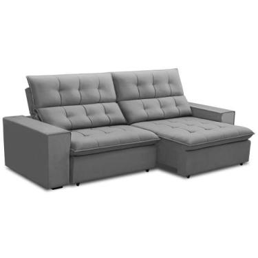 Imagem de Sofá Retrátil Reclinável Para Sala 3 Lugares 250cm Vincent F04 Veludo 