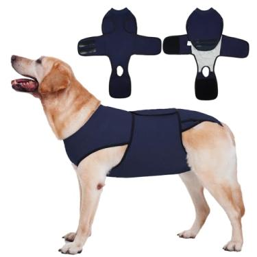 Imagem de Nanaki Roupa cirúrgica para cães - Fato de recuperação de cães, fêmea, macho, esterilização/esterilização, ataduras de feridas abdominais, coleira eletrônica e alternativa para evitar lamber, pijama