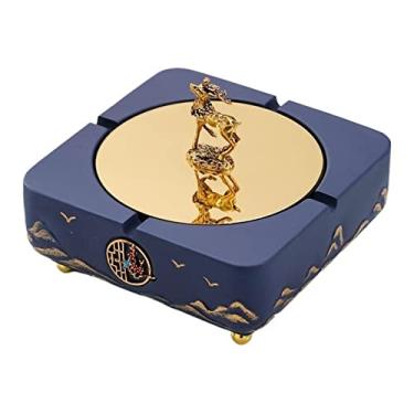 Imagem de Cinzeiro de ervas daninhas cinzeiro com personalidade criativa cinzeiro de moda luz de luxo com tampa cinzeiro para casa cinzeiros para cigarros (tamanho: D)