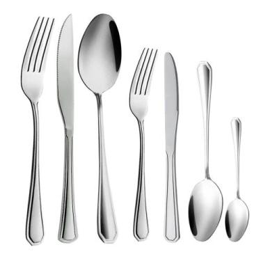 Imagem de Faqueiro 84 Peças Garfo Colher Faca e Colher Inox Em Casa Tem Linha Si