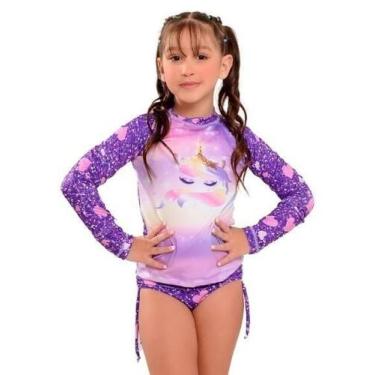 Imagem de Kit 3 Peças Blusa Pro Uv 50 + Biquíni + Top Infantil Juvenil - Rey Sho
