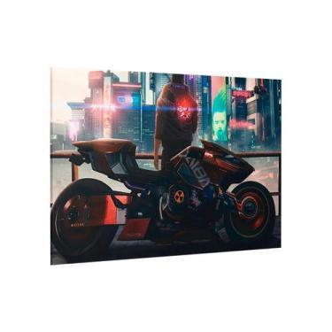 Imagem de Placa decorativa - cyberpunk 2077 moto kusanagi - Cultture, 26,6x40cm