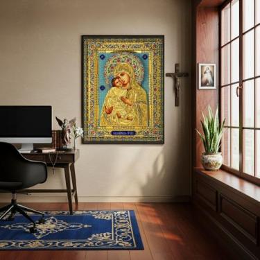 Imagem de Quadro Sacro Maria Com Menino Jesus - 70x50cm - Quadros On-line, Moldu