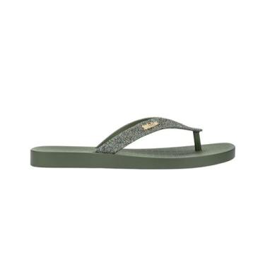 Imagem de Melissa Sun Long Beach II Chinelo Ad 35781, Verde glitter, 38