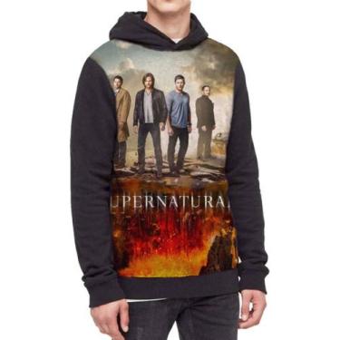 Imagem de Moletom Com Capuz Supernatural   Ref:248 - smoke, Preto, G