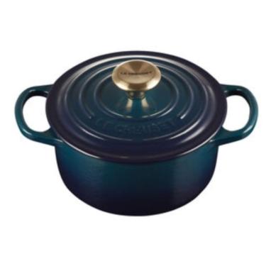 Imagem de PANELA REDONDA LE CREUSET SIGNATURE 16CM EM FERRO FUNDIDO AZUL AGAVE 21177164220450