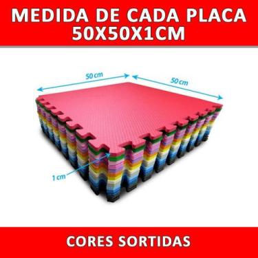 Imagem de Tapete Infantil para Crianças Bebês 16 unidades Colorido Eva Emborrach