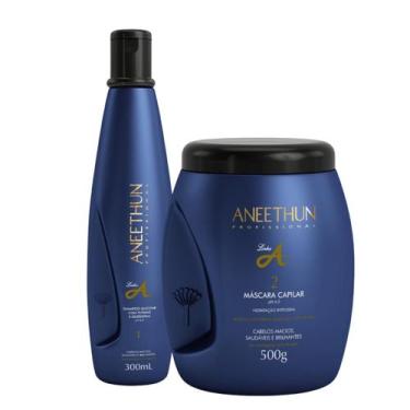 Imagem de Kit Linha A Shampoo 300mlMáscara 500g Aneethun