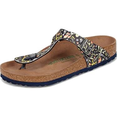 Imagem de Sand lia de dedo feminina Gizeh da BIRKENSTOCK, Flower Navy Birko-flor, 7-7.5