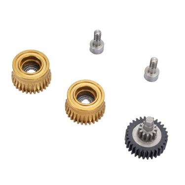 Imagem de AUNMAS Conjunto de Substituição de Engrenagem de Extrusora para K1C Redução de Aço Endurecido Rolamento Duplo Revestimento DLC Atualizado Engrenagens de Ouro Preto K1 Impressora 3D Máxima, Com Ender