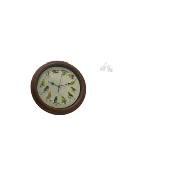 Imagem de Fenteer Relógio de Parede Elegante com Canto de Pássaros E Esculturas de Elefantes, Decoração de Mesa para Sala de Jantar, Casamentos, Entrada, Escr