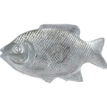 Imagem de Travessa Alumínio Fundido Polida Formato Peixe para Porções
