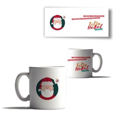 Imagem de Caneca Porcelana Feliz Natal Papai Noel Boneco Neve Arvore 3 - Enjoy S