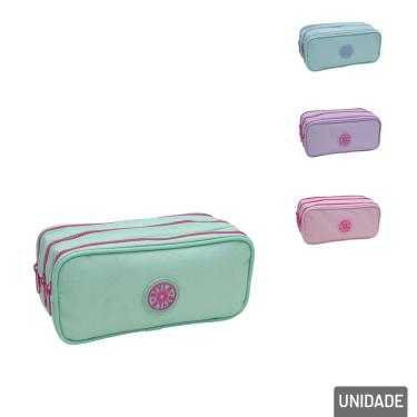 Imagem de Estojo Escolar 22cm Triplo Style Color - Tudo em Caixa
