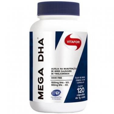 Imagem de Mega Dha Ômega 3 50%dha 10%epa 1g Vitafor 120 Cápsulas