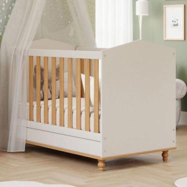 Imagem de Berço Mini Cama 2 em 1 Mimo Off White/Nature - Permóbili, Bege