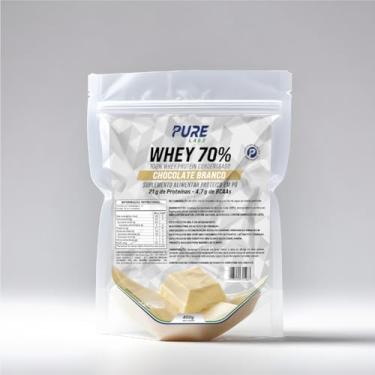 Imagem de Whey Protein Concentrado 70% 450g Pure Athletic Sabor:Chocolate Branco