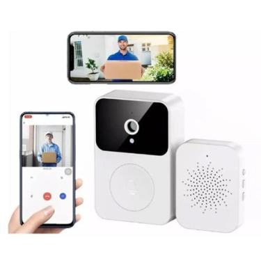 Imagem de Campainha Câmera Wifi Wireless Inteligente Interfone Áudio - mbr