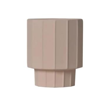 Imagem de ZzleoyuUUs-12 Vasos de plantas de terracota de pé alto, com planta de mesa texturizada listrada, para peitoril da janela, sala de estar, cozinha, recipiente (grande)