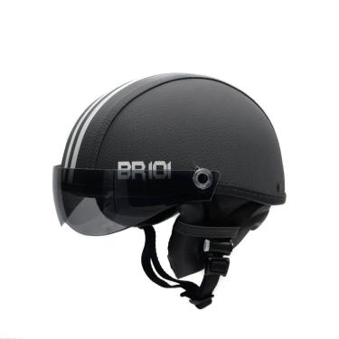 Imagem de Capacete coquinho scooter elétrica bike grafite viseira