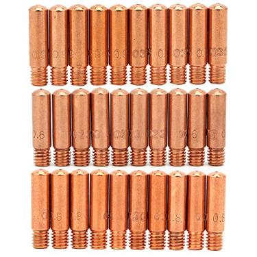 Imagem de 30 unidades 1123 1130 1135 pontas Tweco Mini 100L MIG pistola de soldar material de cobre térmico profissional