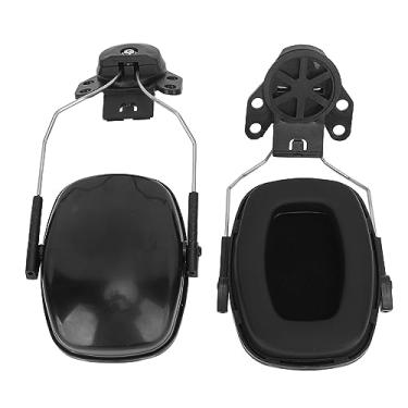 Imagem de Protetores de Ouvido Acopláveis ​​para Capacete, Pacote de 2 Protetores de Orelha para Capacete de Segurança Pretos Com Redução de Ruído e Faixa de Cabeça Ergonômica Acessório de
