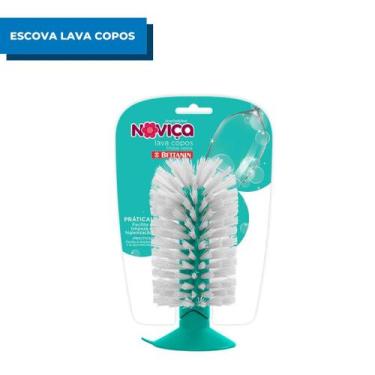 Imagem de Escova Lava Taças Copos Noviça Bettanin Louça Mamadeira Pratico Limpez