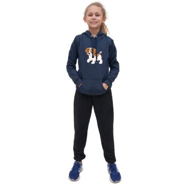 Imagem de Conjunto de Moletom Menina Infantil Estampa de Cachorro Com Calça Confortavel Para Passeio