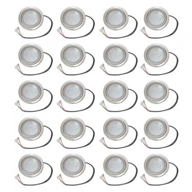 Imagem de Kit Lâmpada Led Redonda Para Coifa Plug Simples - 20 Peças Metálico Bivolt