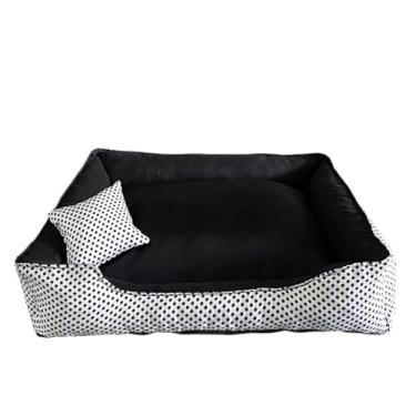 Imagem de Caminha Pet Caminha Para Cachorro Ou Gato Travesseiro(Branco com bolinha preta,G - 60X50X17)