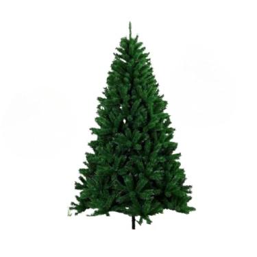 Imagem de Árvore de Natal Pinheiro Luxo 2,40m 1400 Galhos Premium Arvore Cheia Grande Decoração, Igrejas e Ambientes Corporativos - Verde Intenso com Base Reforçada(210cm 1200 Galhos)