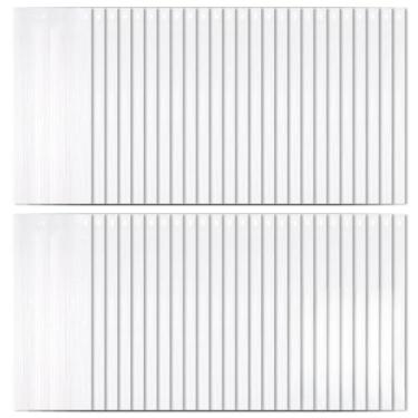 Imagem de Ohiyoo Cortinas de franja de folha branca, pacote com 50, 1 m x 2,5 m, cortinas de fundo com franja metálica, cenário fotográfico para decorações de festa de aniversário, Halloween, Natal, suprimentos