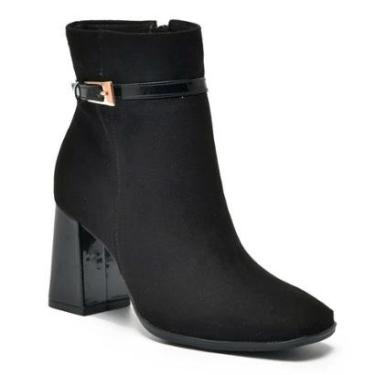 Imagem de Bota de Cano Curto e Salto Bloco Via Marte 248-002-01-Feminino