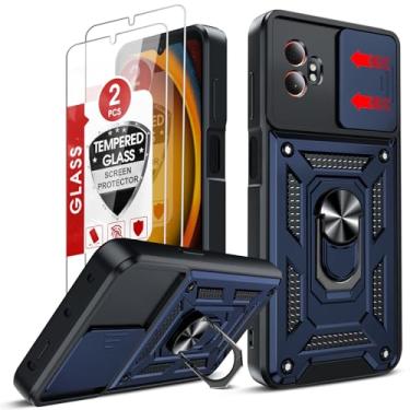 Imagem de LeYi Capa para Galaxy XCover7-Pro: Capa XCover 7 Pro com protetor de tela X2, suporte giratório e capa de câmera deslizante, capa resistente compatível com corpo inteiro para Samsung Galaxy XCover7