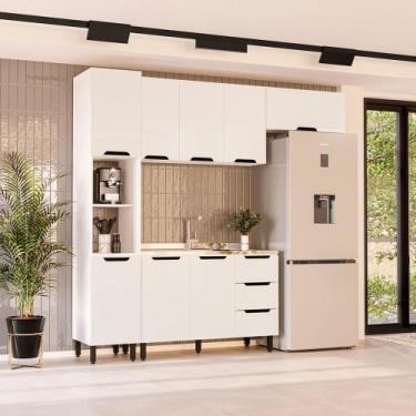 Imagem de Cozinha Modulada 4 Peças sem Tampo Maeena Politorno, Branco