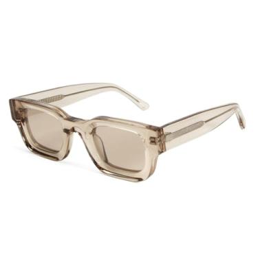 Imagem de JRLLFD Óculos de sol de rua masculino, acetato verde, polarizado, feminino (rosa cristal)
