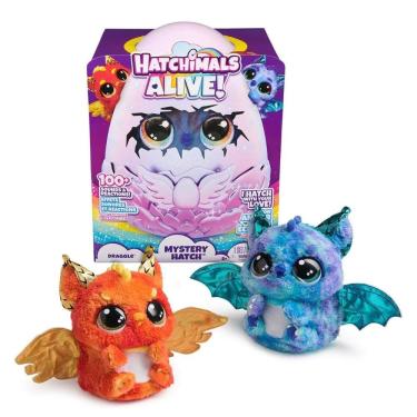 Imagem de Pelúcia Hatchimals Alive Dragão Surpresa Sunny Com Sons e Luzes – Ovo Interativo