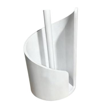 Imagem de Llazsybz Suporte de Madeira para Rolo de Papel Toalha, Organizador de Toalhas de Escritório, Porta-papel Toalha para Escritório, Branco