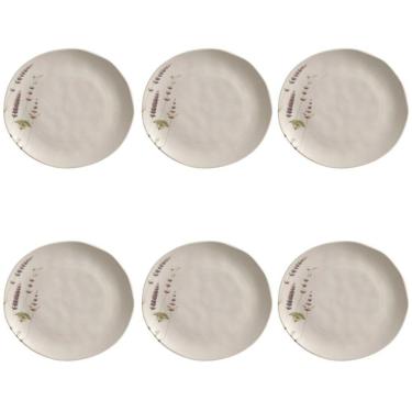 Imagem de Conjunto De Pratos Rasos 06 Peças Orgânico Lavanda Porto Brasil