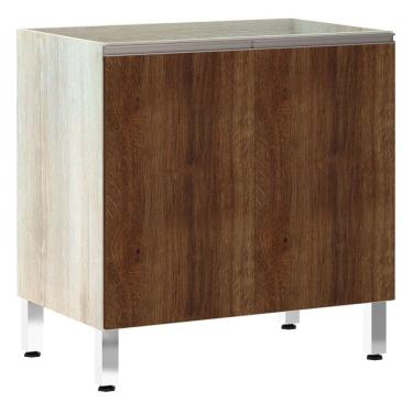 Imagem de Balcão Sem Tampo 80cm Luci Legno Crema Com