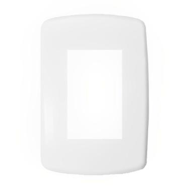 Imagem de Placa 4x2 3 Modulos Com Suporte Branco - Dc-8100-35 - Dicompel