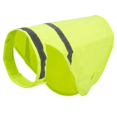 Imagem de Colete refletivo para cães de alta visibilidade, arnês de segurança amarelo neon para caminhadas noturnas, equipamento respirável para cães de trabalho médios e grandes