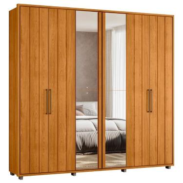 Imagem de Guarda Roupa Casal 250cm Com Espelho Vibe Cinamomo Z10 - Mpozenato
