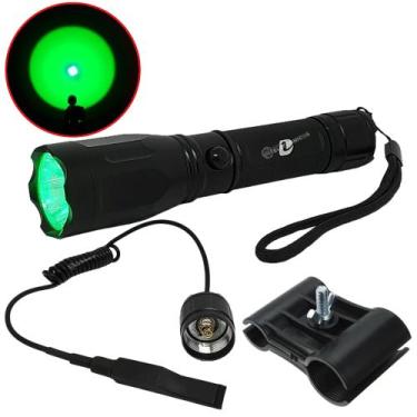 Imagem de Lanterna led Cree Q5 foco Luz Verde Recarregável Alta intensidade Acio