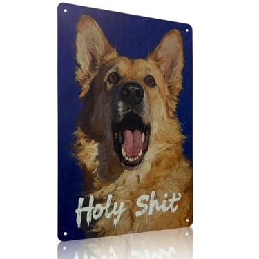 Imagem de Ydaeom Sinais de lata engraçados para decoração de banheiro, arte de parede de metal de animal fofo para decoração de banheiro, decorações de presentes estranhos para casa, caverna masculina ou sala