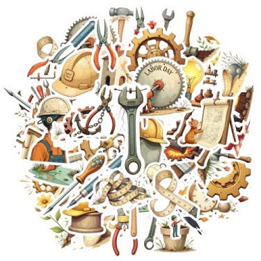 Imagem de 50 peças ferramentas de construção animais DIY adesivos de papelaria adesivos retrô para guitarra, faça você mesmo, bicicleta, skate, laptop, bagagem, decoração, notebook, bagagem, copo para celular