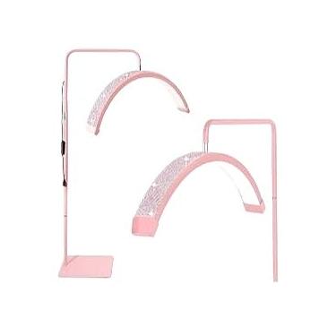Imagem de Luminaria Meia Lua Estetica Mesa Spa Arco 3 Tons Ajustavel Salao Beleza Limpeza De Pele Luminária Led Ring Light Extensã(Rosa com diamantes)