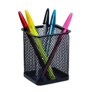 Imagem de Porta Lápis Quadrado em Ferro Aramado 8x8cm