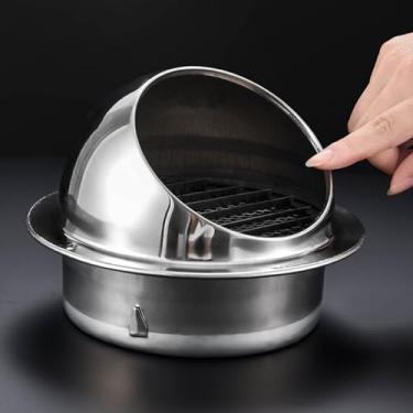 Imagem de Grade de aço inoxidável 304, ventilação de aço inoxidável doméstica, tampa da grade da persiana de exaustão, ventilação de duto - 180 mm