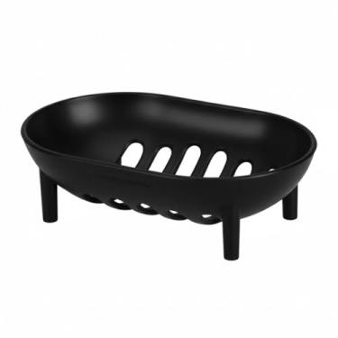 Imagem de Saboneteira Porta Sabonete De Plástico De Plastico Vazada Portátil (Preto)